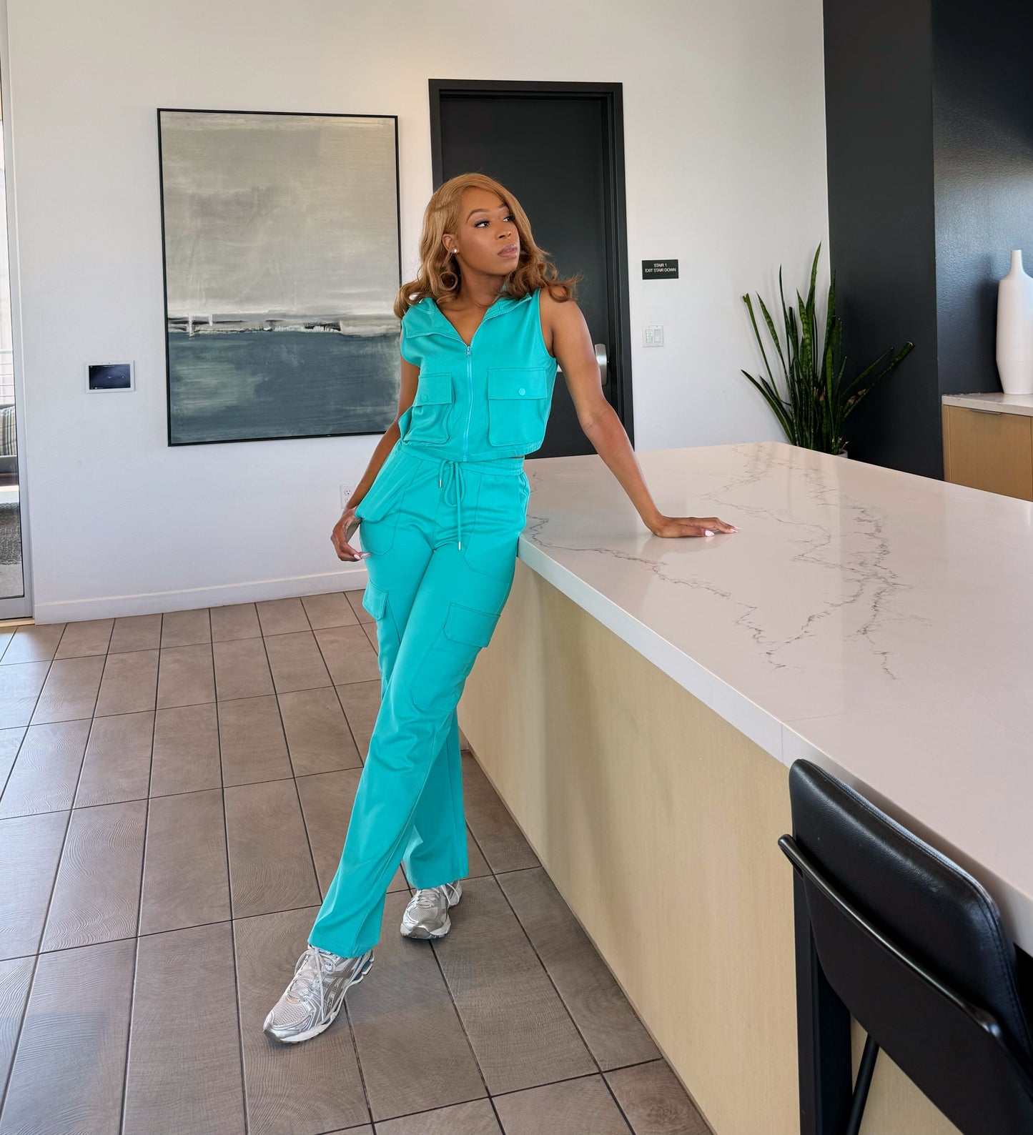Photo of turquoise leisure set